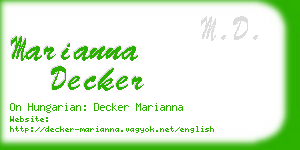 marianna decker business card